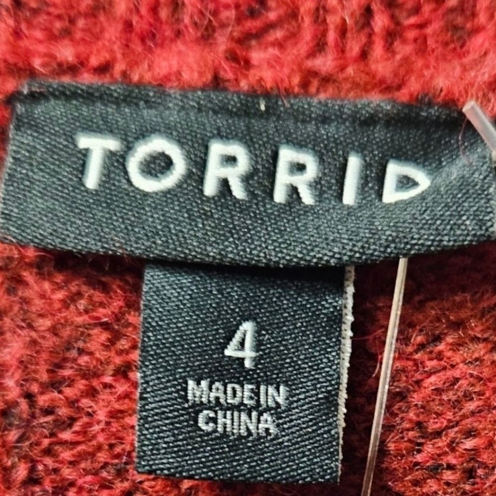 TORRID 4X Cashmere Vegan boyfriend cardigan v- neck sweater super soft NWT - Picture 10 of 15
